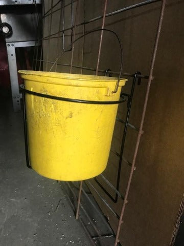 5 Qt single bucket holder on with bucket (bucket not included in purchase).